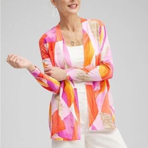 Chico's Multicolor Abstract Women's Cardigan